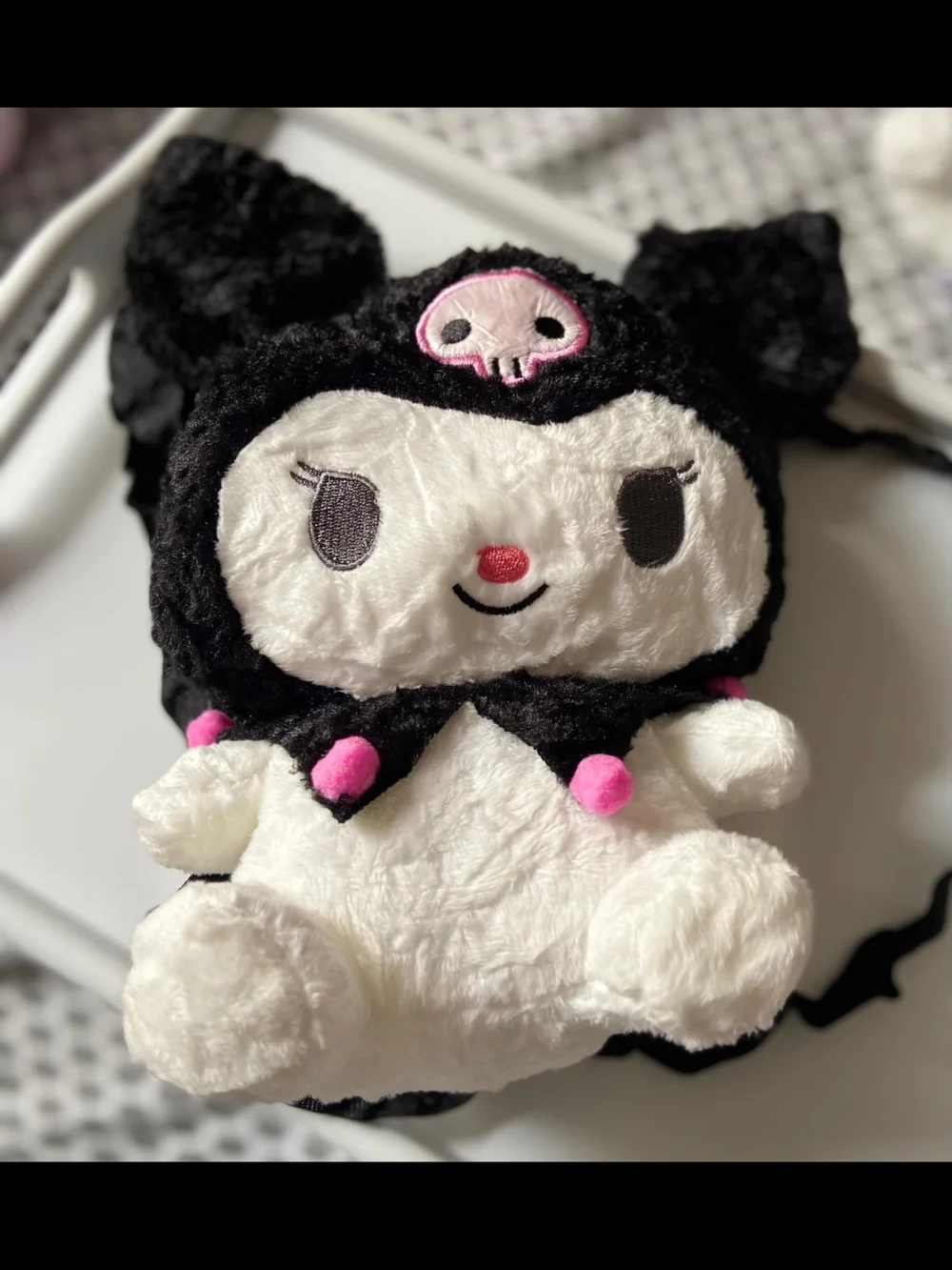 Backpack My Melody-Kuromi,Cute Face & Paw Details.